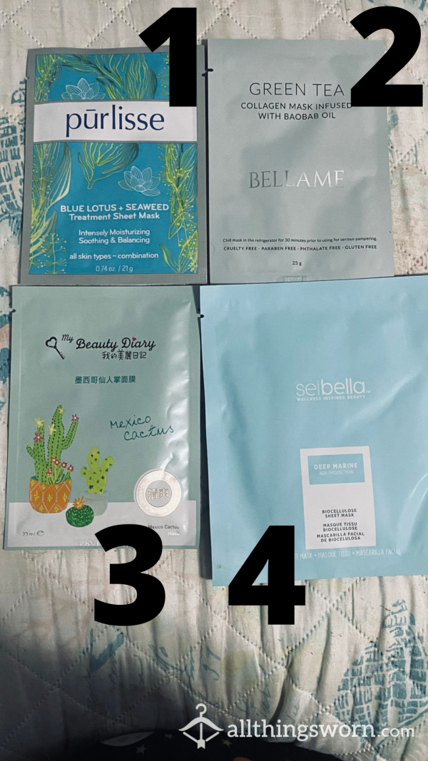 Used Spa Face Masks, Options 1-4 🎭 (your Choice Of 1)