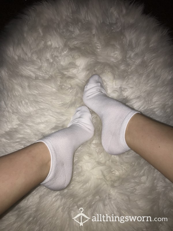 Used Stinky White Socks Used For Working Out