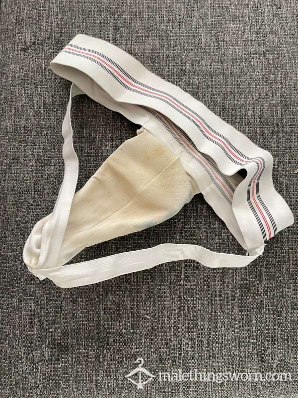 ***SOLD*** Used Sweaty, Musky, Piss Stained Jockstrap And Cup