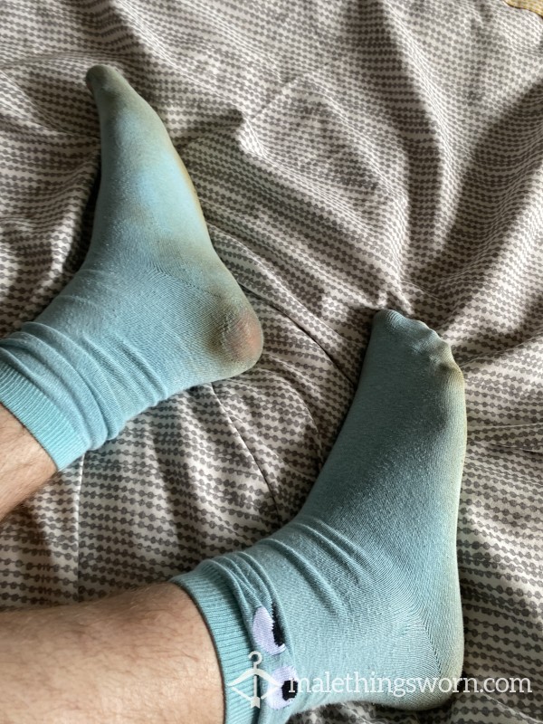 Used Sweaty Socks With Lots Of Wear And Tear