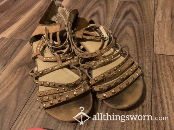 Used Tan Gladiator Strapy Sandals