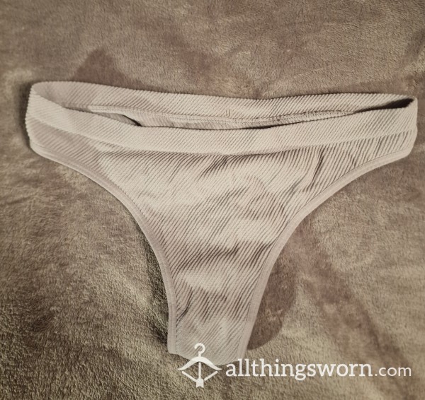 'Used To Be White' Cotton Thongs