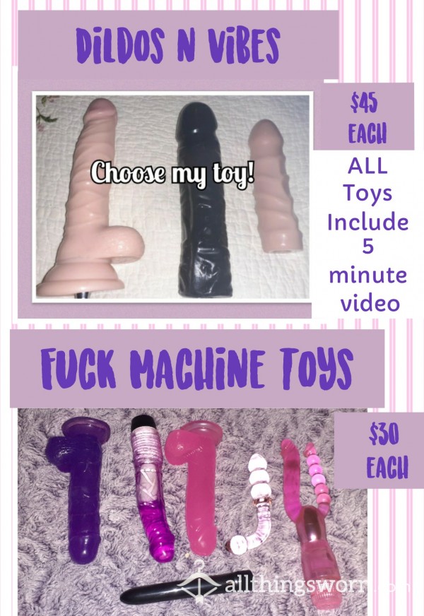Used Toys!  Dildos, Vibrators & Fuck Machine Toys