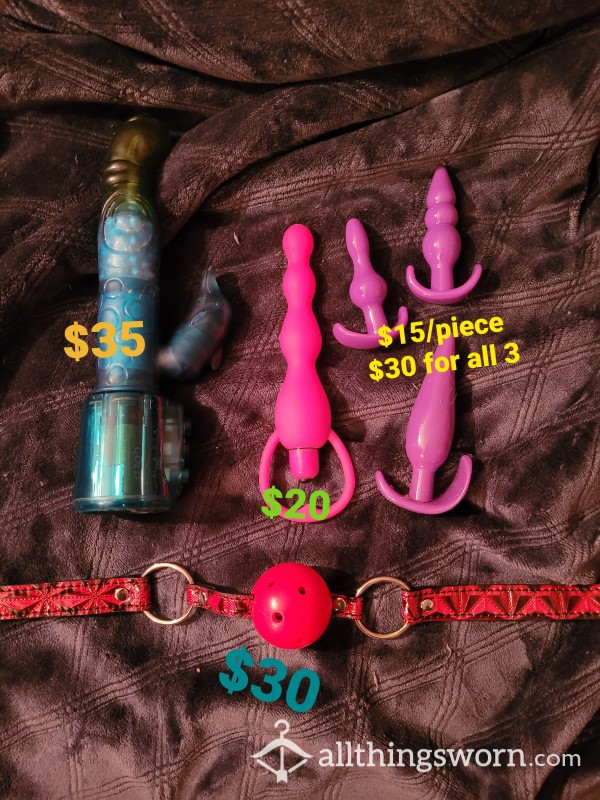 Used Toys / Vibrator, Dildo, Butt Plugs, Ball Gag