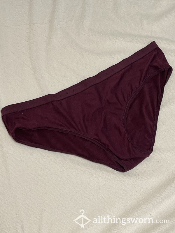 Used Unwashed VS Pink Maroon Underwear