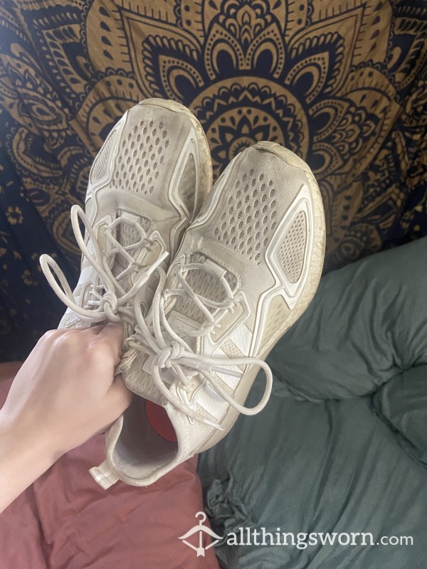 Used White Adidas Work/gym Sneakers