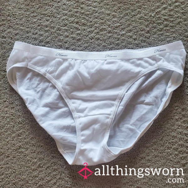 Used White Classic Cotton Panties 🤍
