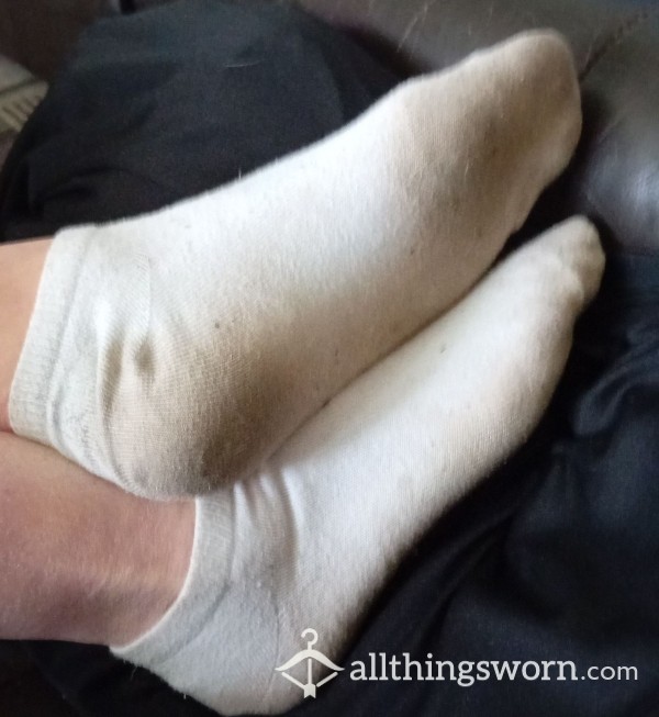 Used White Trainer Socks -