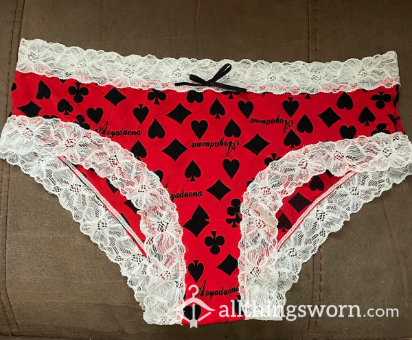 Used Women’s Red And Black Panties