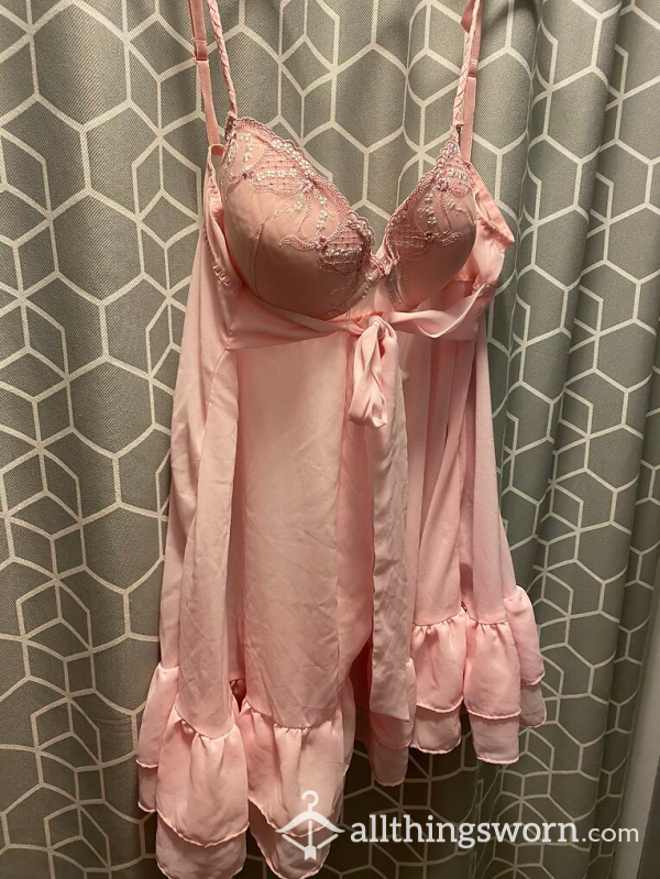 Used XL Pink Babydoll Nightgown