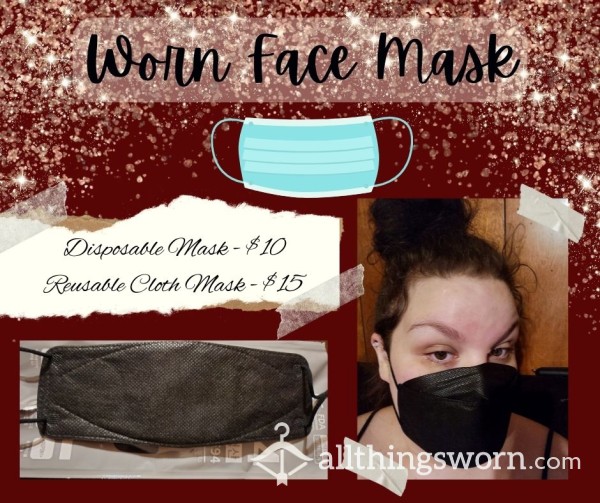 ✨ Used/Worn Face Mask ✨