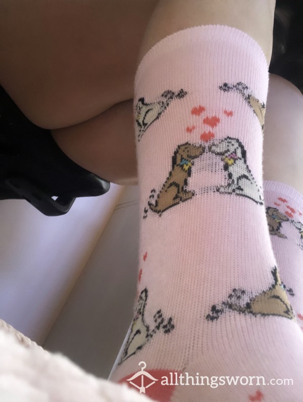 Puppy Love Knee-High Socks 💝 (Free 24 Hr Wear)
