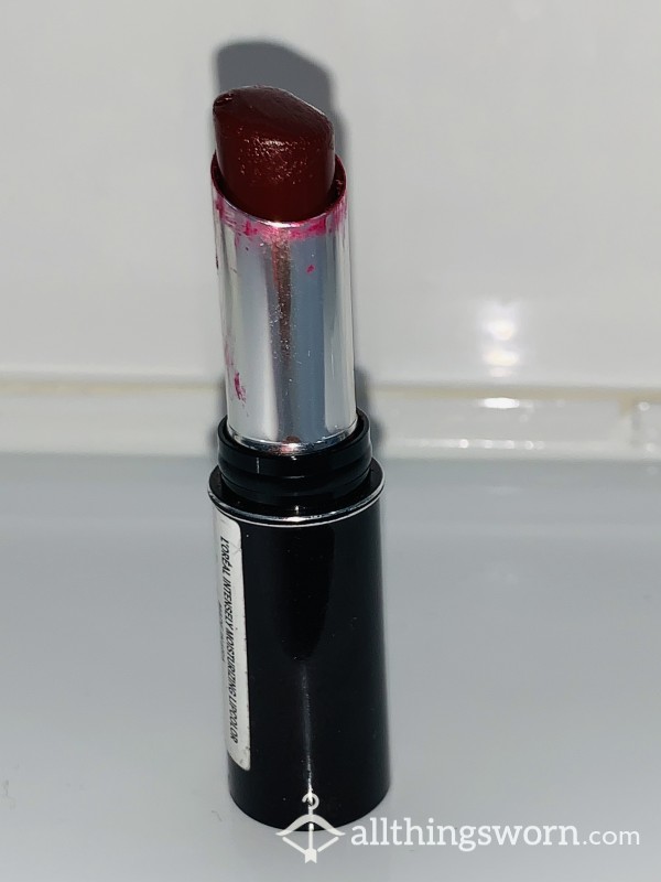 Worn Vampy Red Lipstick