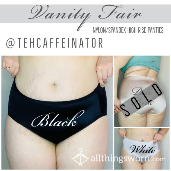 Vanity Fair Nylon/Spandex - High Rise Panties 🖤 2XL/9 Cotton Gusset