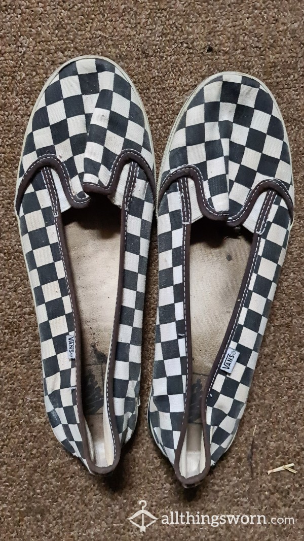 Vans Slip Ons Complete With Feet Markings