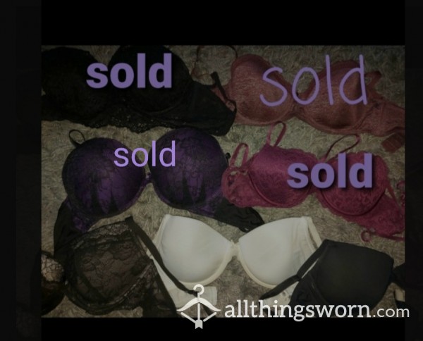🔥😈 Variety Of Old Bras, From Lace, Silky, Cotton..all Sorts! Please Read Description 😈🔥