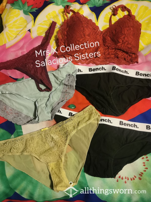 Variety Of Well Worn Colourful British Knickers