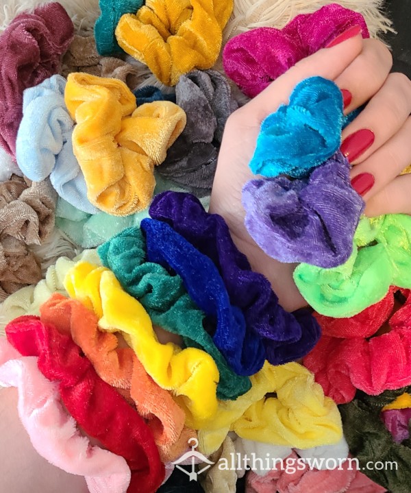Velvet Scrunchie - Pick Your Color, Tell Me Where To Stuff It