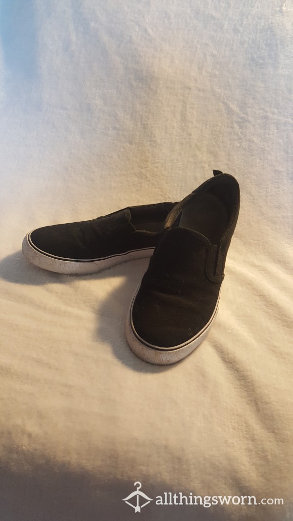 Very Dirty Black Slip-on Shoes