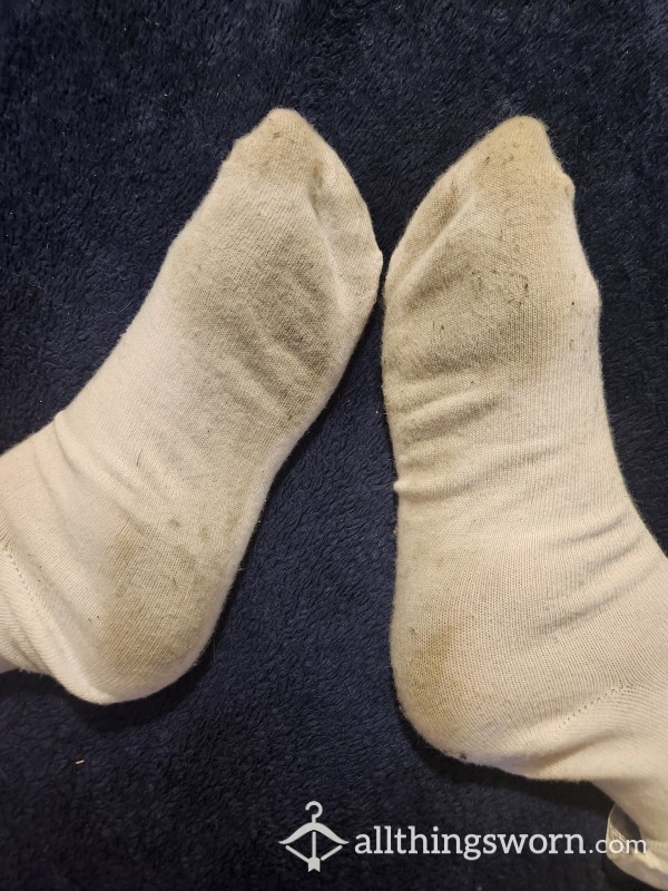 Very Dirty White Socks With Lace