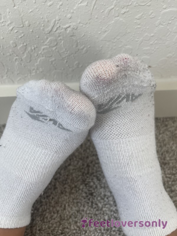 Very Dirty, Worn Down, White Ankle Socks 🥵
