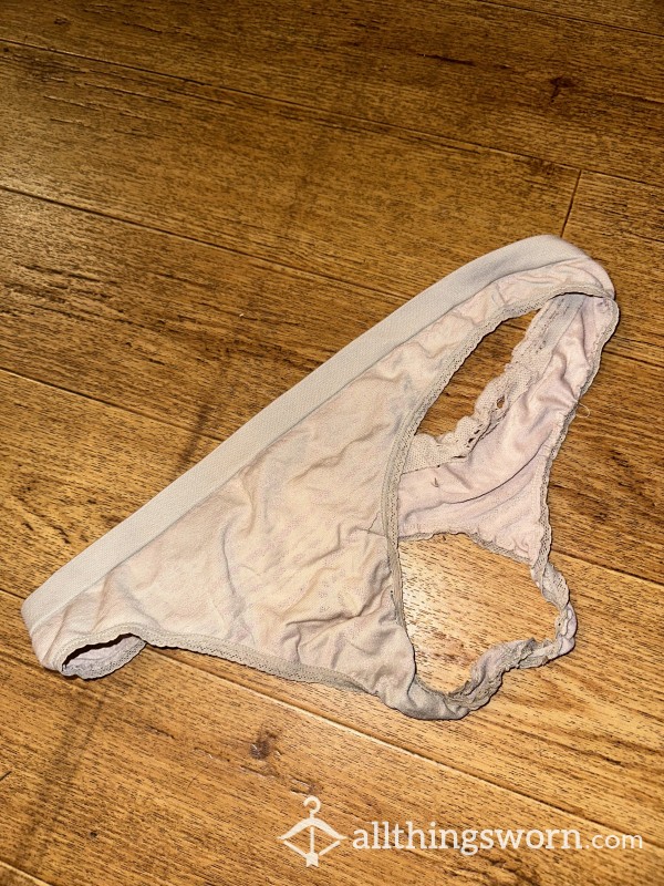 Very Distressed Light Pink Thong