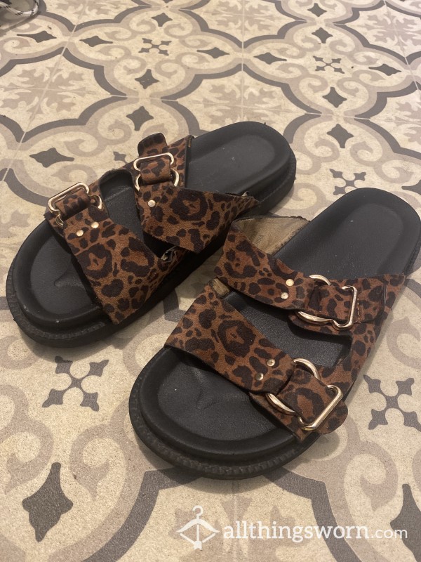 Very Loved Leopard Print Sandals