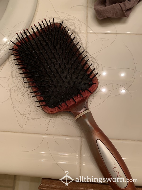 Very Old Hairbrush With Hair
