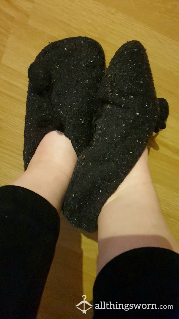 Very Old, Never Washed Black Slippers