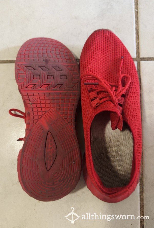 Very Old Red Sneakers