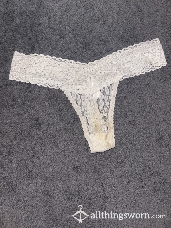Very Old Stained White Thong