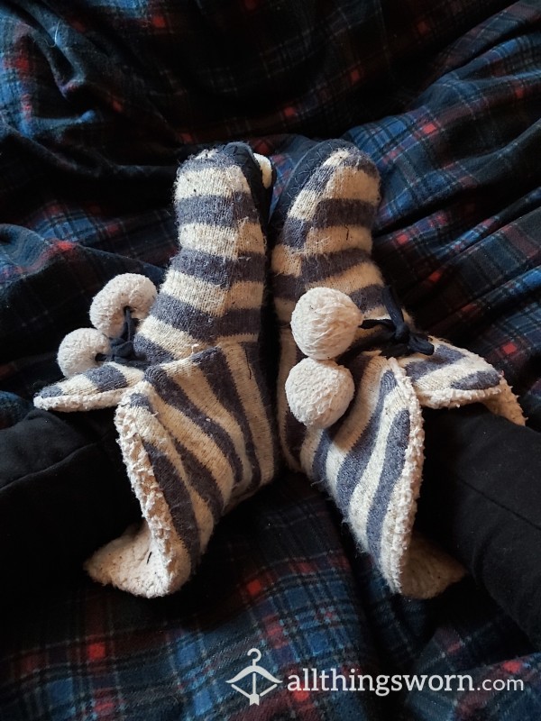 Very Old, Tatty & Bobbled Slippers