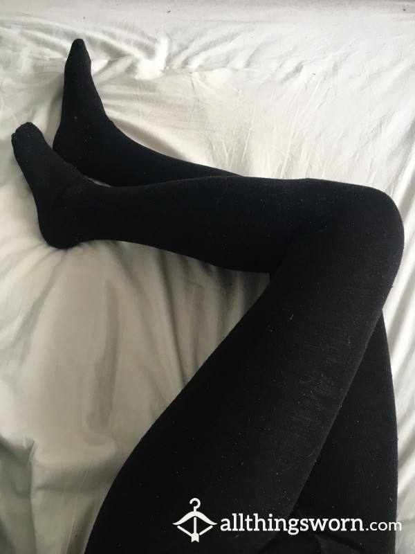 Very Old Thick Black Pantyhose- 15€