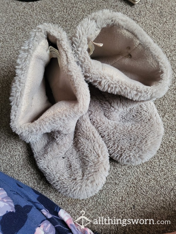 Very Old Worn Everyday Slipper Boots