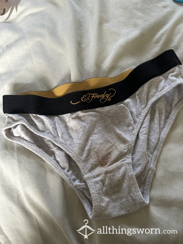 Stained Ed Hardy Knickers (reserved For Buyer)