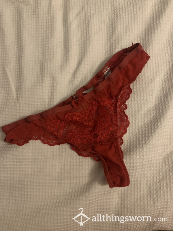 Very Used Lacy Red Panties