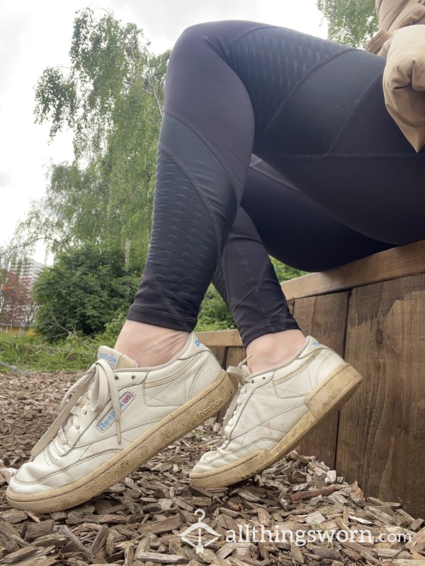 *SOLD*Very Well Worn And Old Stained Dirty Reebok Trainers Sneakers