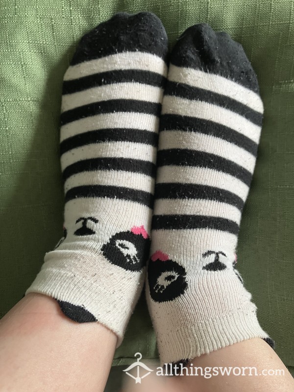 Very Well-worn, Dirty Panda Socks