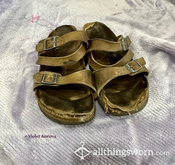 Very Well Worn Dirty Stained Old Birkenstocks