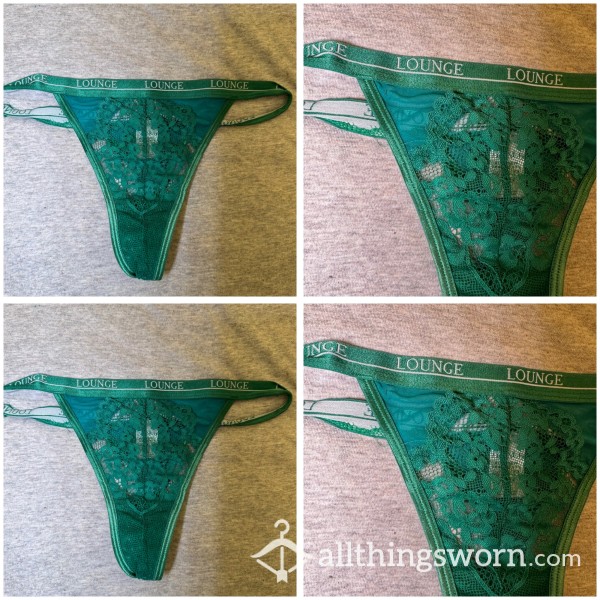 Very Well Worn Green Lacy Lounge Thong