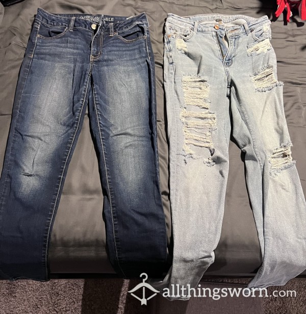 Very Worn American Eagle Skinny Jeans
