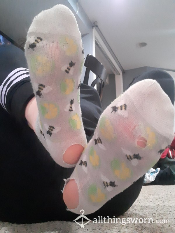 Very Worn Cute Bee Socks