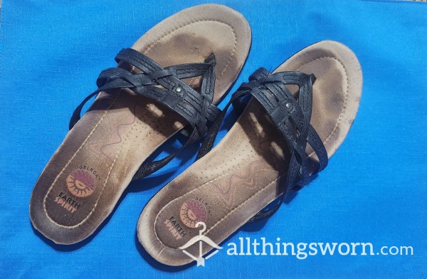 Very Worn Earth Spirit Leather Thong Sandals - US Shipping Included