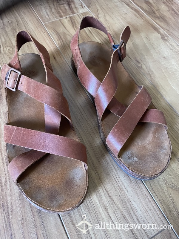 Very Worn In Leather Chacos