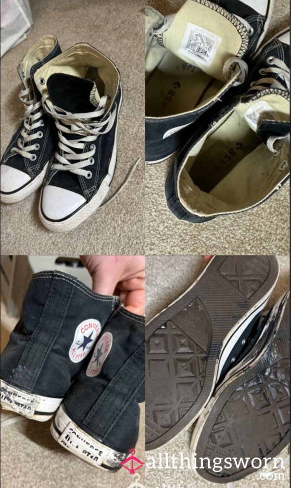 Very Worn Old Converse High Top Size 8