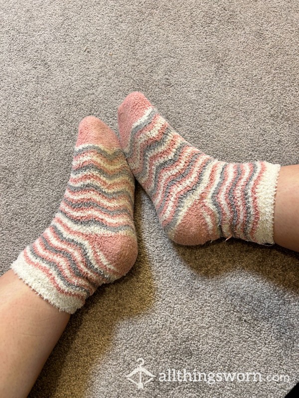 Very Worn Pair Of Fluffy Socks