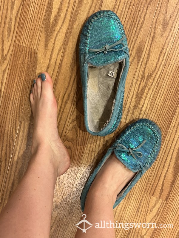 Very Worn Slippers- Some Of My Favorites! Size 10