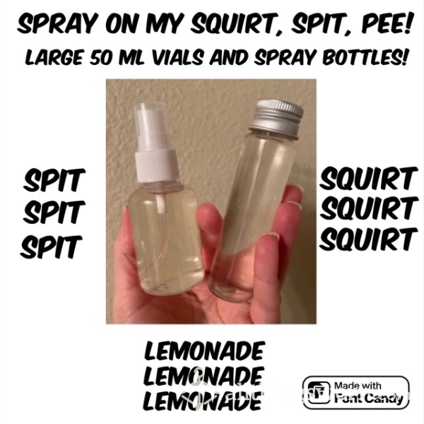 Squirt - Spit - Pee - Bath Water Vials And Spray Bottles