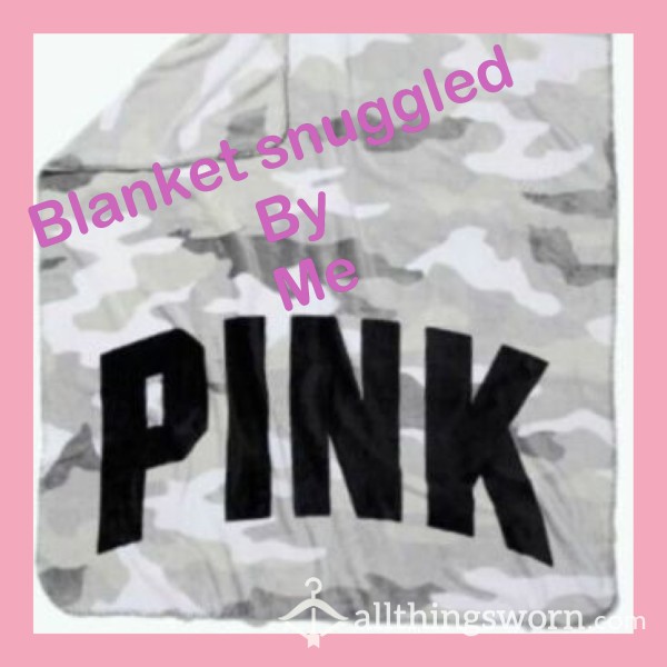 Victoria Secret Pink Gray Camo Blanket