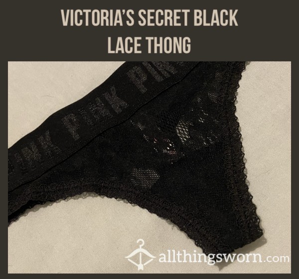 Victoria’s Secret Black Lace Thong🖤